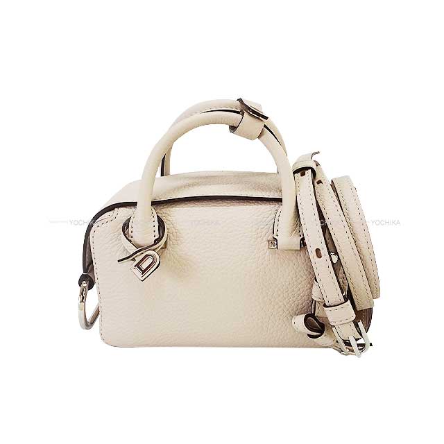 2024SS Delvaux Shoulder bag Cool Box Nano Sesame ivory Taurillon Soft Silver HW AA0669AQY085YPA[EXCELLENT][Authentic]