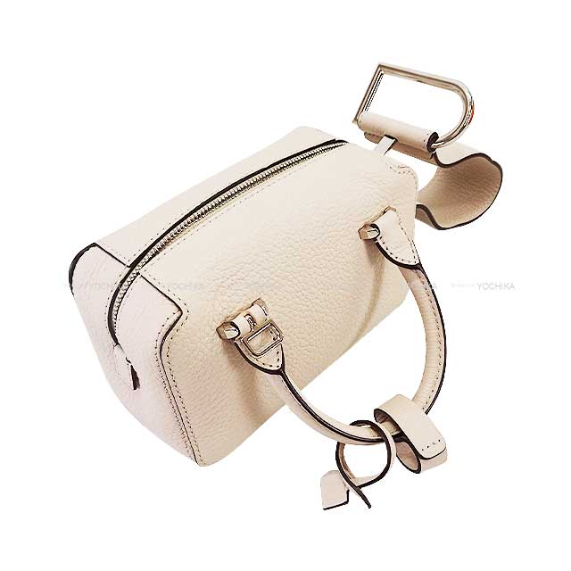 2024SS Delvaux Shoulder bag Cool Box Nano Sesame ivory Taurillon Soft Silver HW AA0669AQY085YPA[EXCELLENT][Authentic]