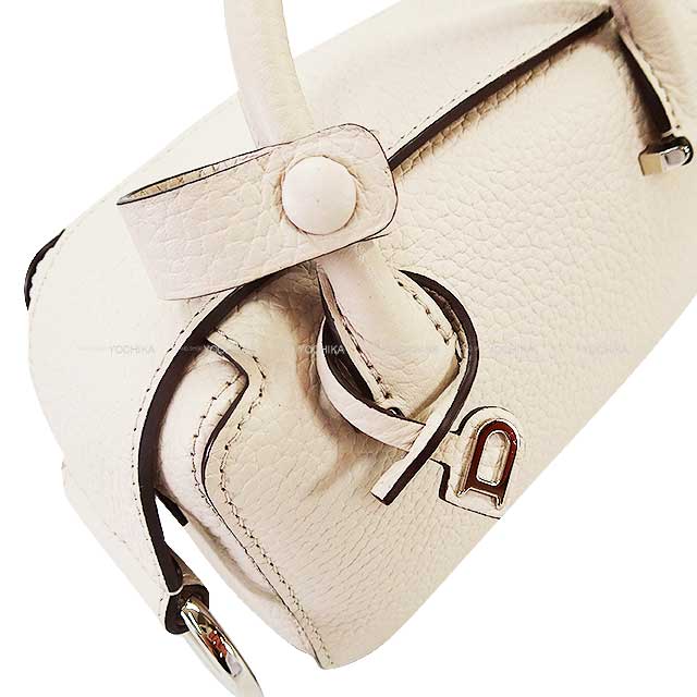 2024SS Delvaux Shoulder bag Cool Box Nano Sesame ivory Taurillon Soft Silver HW AA0669AQY085YPA[EXCELLENT][Authentic]