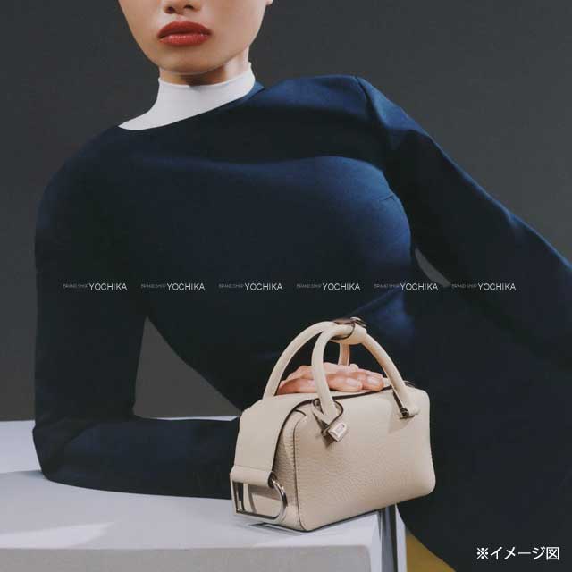 2024SS Delvaux Shoulder bag Cool Box Nano Sesame ivory Taurillon Soft Silver HW AA0669AQY085YPA[EXCELLENT][Authentic]