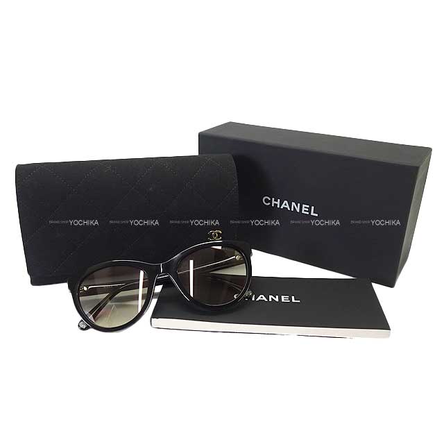 CHANEL sunglass Pant Shape Eyewear Coco Mark Polarized Lenses Black Acetate CH5523U C501/32 52□20 140 2N S[EXCELLENT][Authentic]