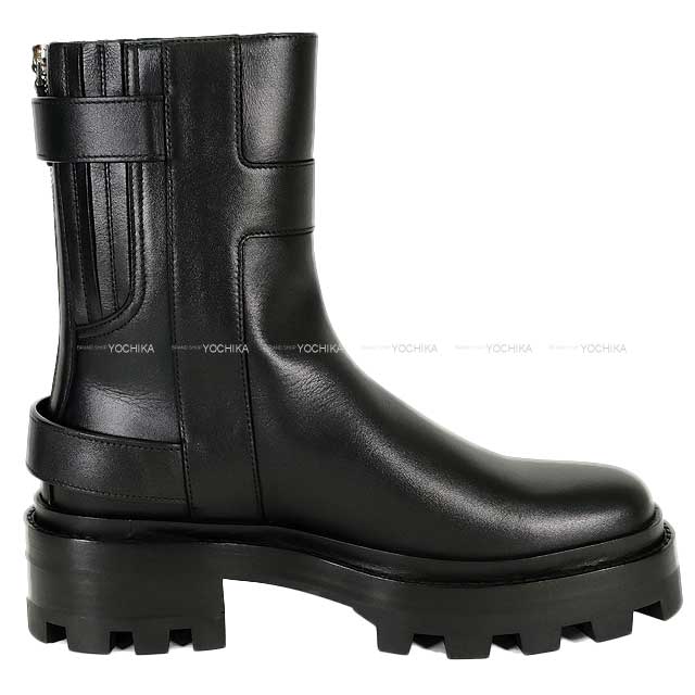 2024AW HERMES boots Ladies Short Jaimy #37 Noir (Black) Calf 37[EXCELLENT][Authentic]