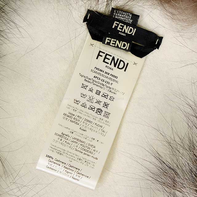 FENDI Poncho Fringe Cape Coat Fur Stole Ivory Cashmere/Fox/Lambskin FVG494[EXCELLENT][Authentic]