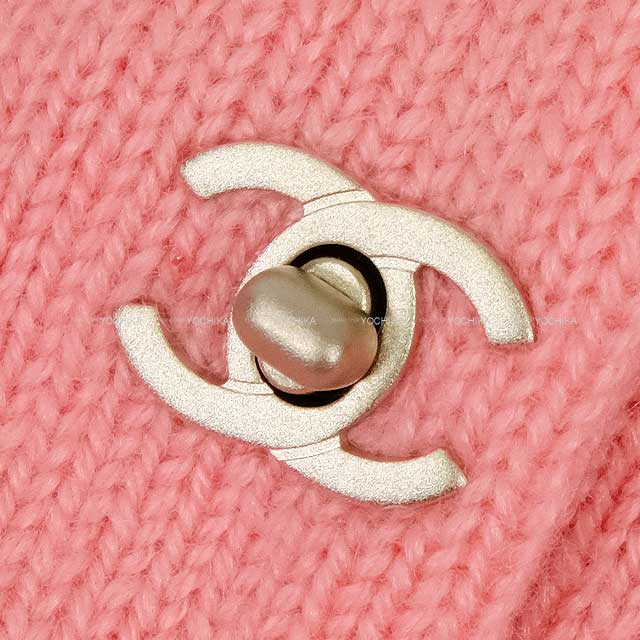 [Pre-loved] CHANEL Cardigan Women's Long Sleeve Long Turnlock COCO Mark Pink Cashmere #44 P52425[LIKE NEW][Authentic]