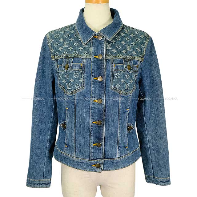 [Pre-loved] 2006SS LOUIS VUITTON Denim jacket Women's Monogram Blue Denim #40 RW062W WJJ15CKJ[LIKE NEW][Authentic]