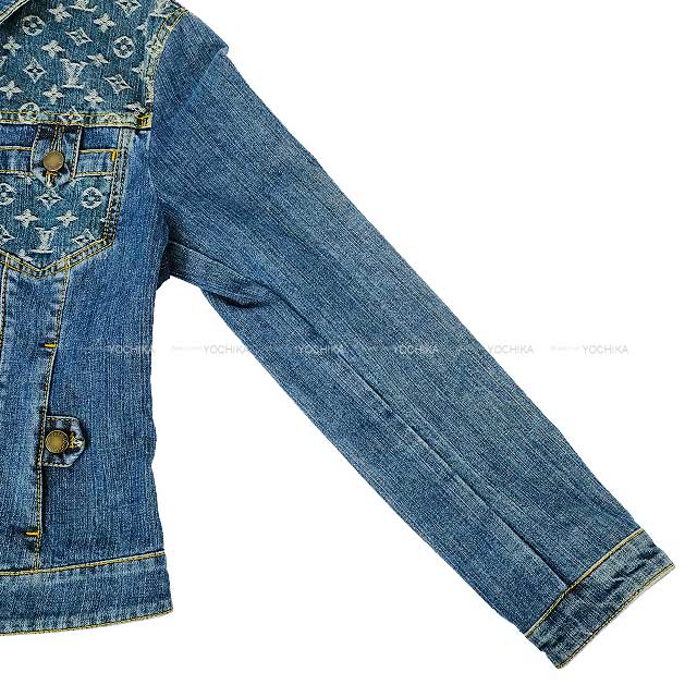 [Pre-loved] 2006SS LOUIS VUITTON Denim jacket Women's Monogram Blue Denim #40 RW062W WJJ15CKJ[LIKE NEW][Authentic]