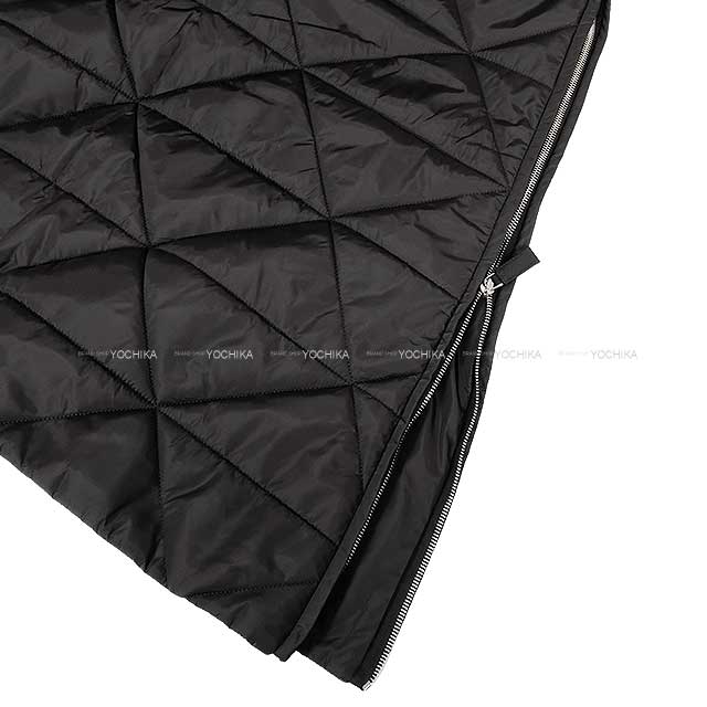 2022SS PRADA One‐piece dress Women's Re-Nylon Quilted Sleeveless Flared Side Zipper Noir (Black) Nyron #42 Silver HW[EXCELLENT][Authentic]