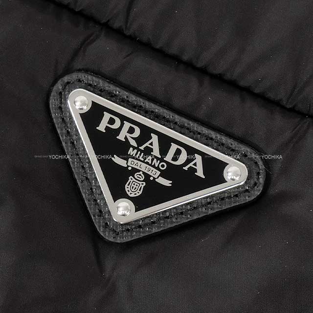 2022SS PRADA One‐piece dress Women's Re-Nylon Quilted Sleeveless Flared Side Zipper Noir (Black) Nyron #42 Silver HW[EXCELLENT][Authentic]