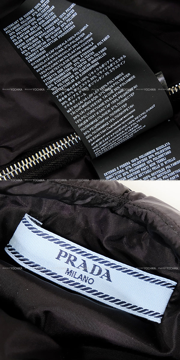 2022SS PRADA One‐piece dress Women's Re-Nylon Quilted Sleeveless Flared Side Zipper Noir (Black) Nyron #42 Silver HW[EXCELLENT][Authentic]