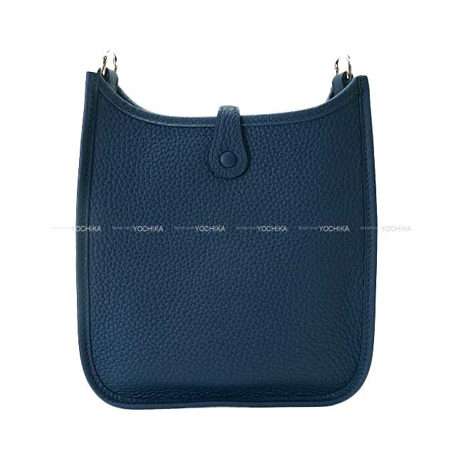 HERMES Shoulder bag Evelyne 16 TPM Sangles Cordage Bleu de Prusse/Mauve Pale/Bleu Azur Taurillon Clemence Silver HW Stamp W[BRAND NEW][Authentic]