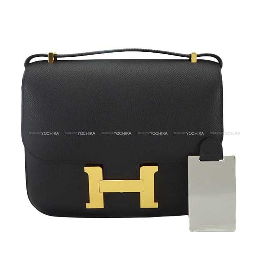 HERMES Shoulder bag Constance 3 18 Miroir Noir (Black) Veau Epsom Gold HW Stamp W[BRAND NEW][Authentic]