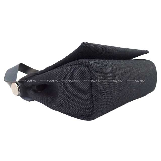 HERMES Shoulder bag Herbag Zip 20 Mini Noir (Black) Toile Militaire/Vache Hunter Silver HW Stamp G[BRAND NEW][Authentic]