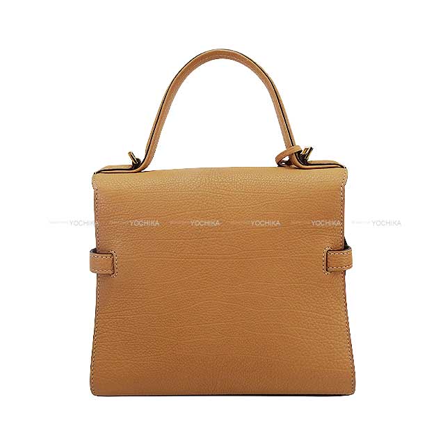 [Pre-loved] Delvaux Shoulder bag Tempete PM Brown Grain crispy calf leather Gold HW[LIKE NEW][Authentic]