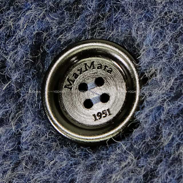 MAX MARA teddy bear icon short Coat XS Blue Jeans Alpaca/Virgin wool/Silk/Rayon 11-01-61442[EXCELLENT][Authentic]