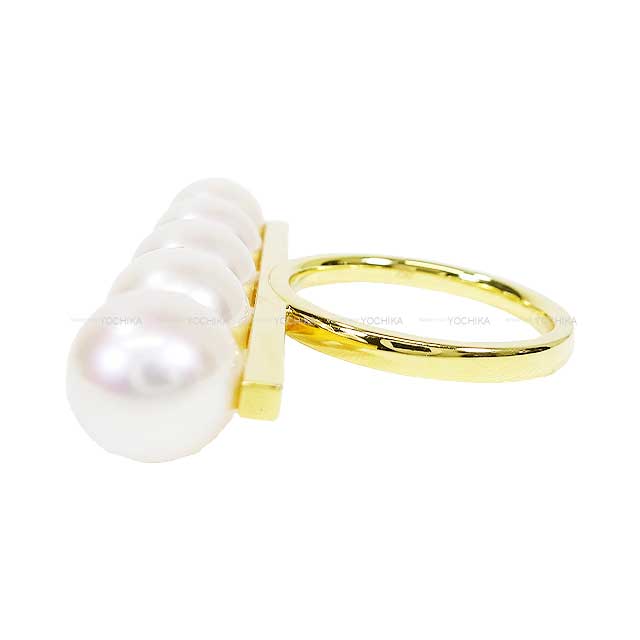 [Pre-loved] TASAKI ring Pearl 8mm Balance Signature Yellow Gold / Akoya Pearls #52 R-4398[USED SA][Authentic]
