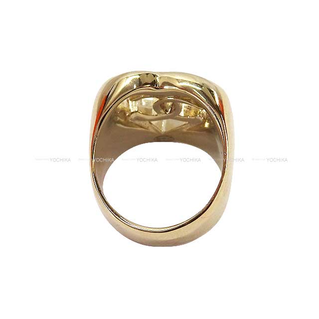 CHANEL ring Cocomark In Heart #52 Champagne Gold HW AB7882[EXCELLENT][Authentic]