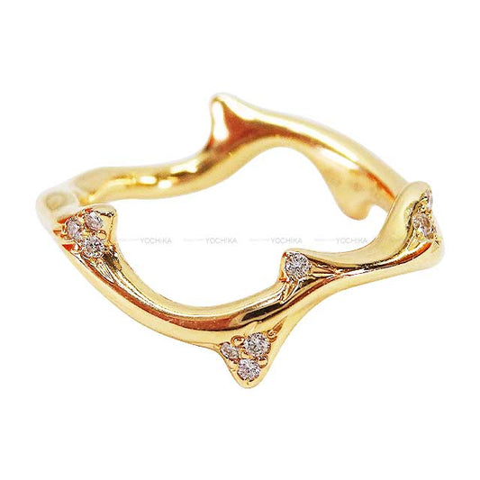 Christian Dior ring Bois de Rose K18 pink gold / diamond #47 JBDR95010[EXCELLENT][Authentic]