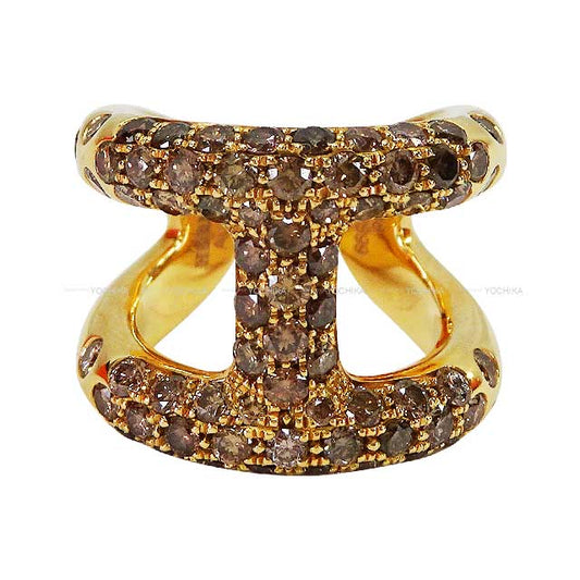 [Pre-loved] HERMES ring Osmose K18YG / Diamond #48[LIKE NEW][Authentic]