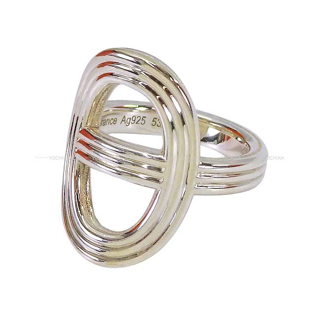 HERMES ring Chaine D'ancre 24 GM #53 Silver925 (SV925 Ag925) #53[EXCELLENT][Authentic]
