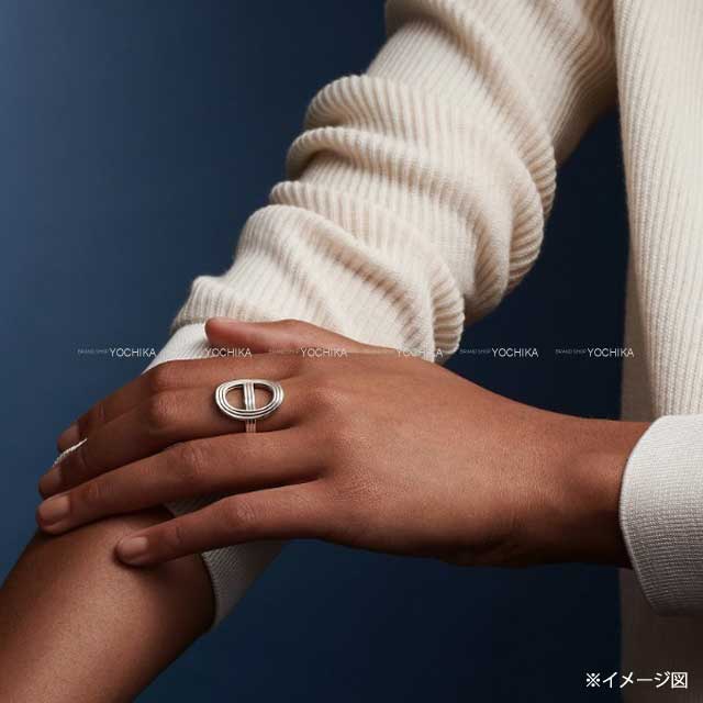 HERMES ring Chaine D'ancre 24 GM #53 Silver925 (SV925 Ag925) #53[EXCELLENT][Authentic]
