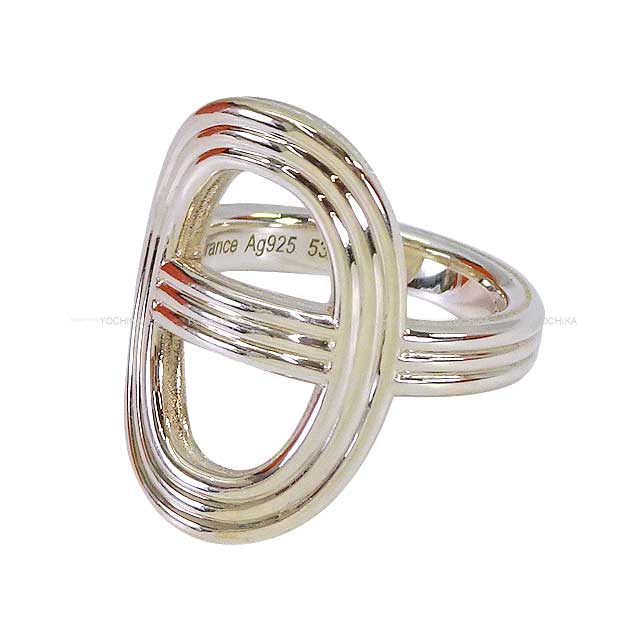 HERMES ring Chaine D'ancre 24 GM #53 Silver925[EXCELLENT][Authentic]