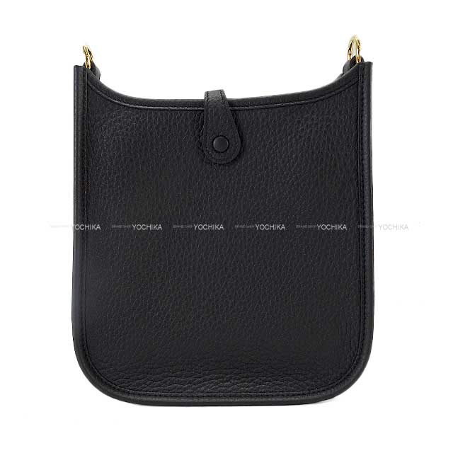 HERMES Shoulder bag Evelyne 16 TPM Short amazon Sangle Noir (Black)/Gris Misty Taurillon Clemence Gold HW Stamp W[BRAND NEW][Authentic]