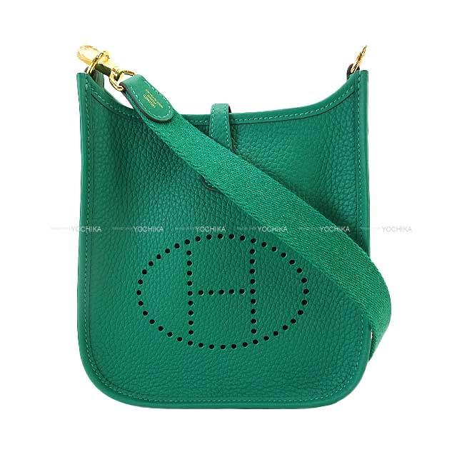 HERMES Shoulder bag Evelyne 16 TPM Vert Vertigo Taurillon Clemence Gold HW Stamp W[BRAND NEW][Authentic]