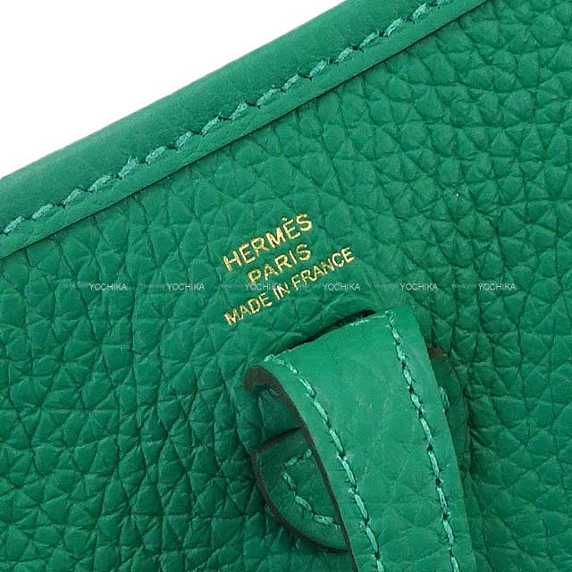 HERMES Shoulder bag Evelyne 16 TPM Vert Vertigo Taurillon Clemence Gold HW Stamp W[BRAND NEW][Authentic]