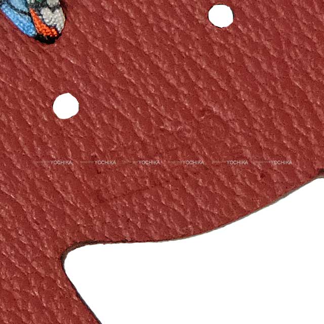 HERMES bag charm Petit H dalmatian Bois de Rose (Rose Wood)/Malachite Chevre Myzore/Veau Togo[BRAND NEW][Authentic]