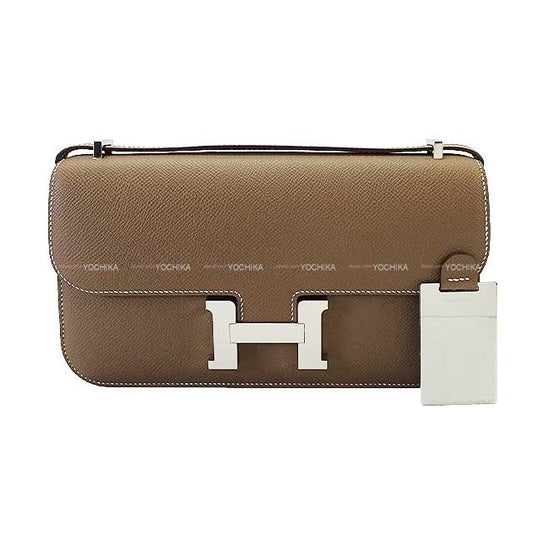 HERMES Shoulder bag Constance Elan Miroir Etoupe Veau Epsom Silver HW Stamp W[BRAND NEW][Authentic]