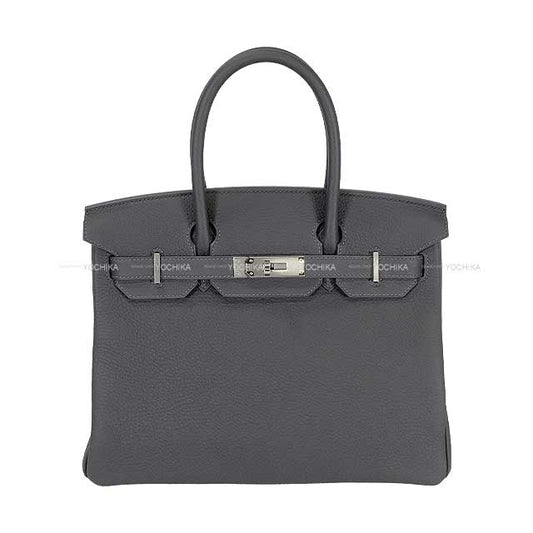 HERMES Handbag Birkin30 Gris Misty Veau Togo Silver HW Stamp W[BRAND NEW][Authentic]