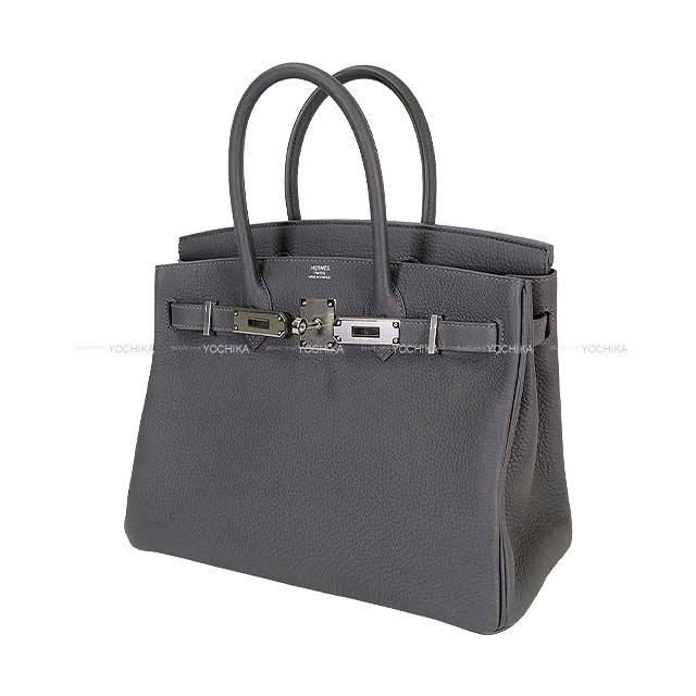 HERMES Handbag Birkin30 Gris Misty Veau Togo Silver HW Stamp W[BRAND NEW][Authentic]