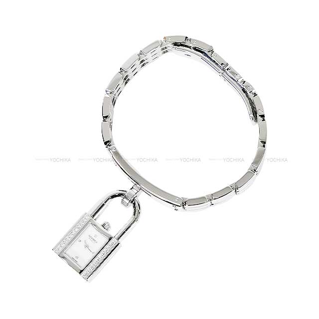 HERMES Watches Kelly watch with Clochette with Diagram Stainless steel/Box Calf Silver HW KE4.130[BRAND NEW][Authentic]