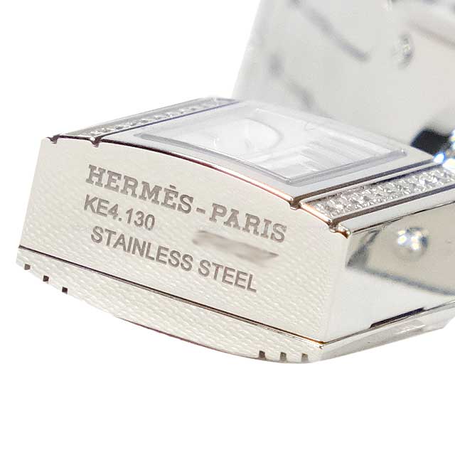 HERMES Watches Kelly watch with Clochette with Diagram Stainless steel/Box Calf Silver HW KE4.130[BRAND NEW][Authentic]
