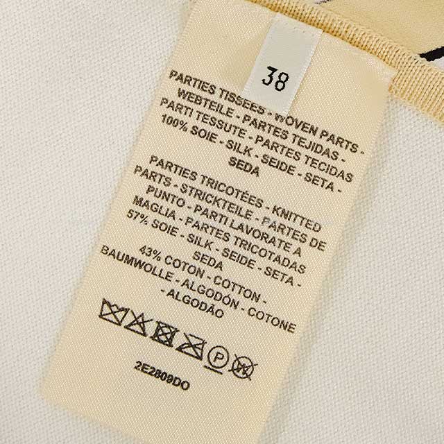 [Pre-loved] HERMES One‐piece dress Twillaine No sleeve Print Grand Tralala cut Blanc (White) #38[LIKE NEW][Authentic]
