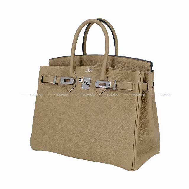 [Pre-loved] HERMES Handbag Birkin25 Beige Marfa Veau Togo Silver HW Stamp B[LIKE NEW][Authentic]