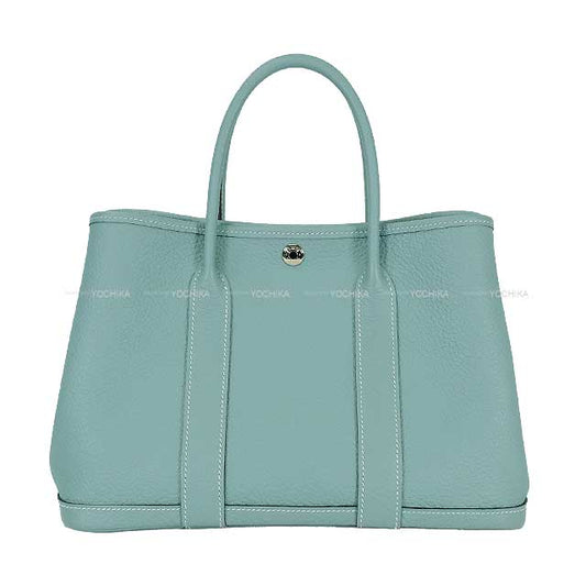 [Pre-loved] HERMES tote bag Garden Party 30 TPM Ciel Vache Country Silver HW Stamp Y[LIKE NEW][Authentic]