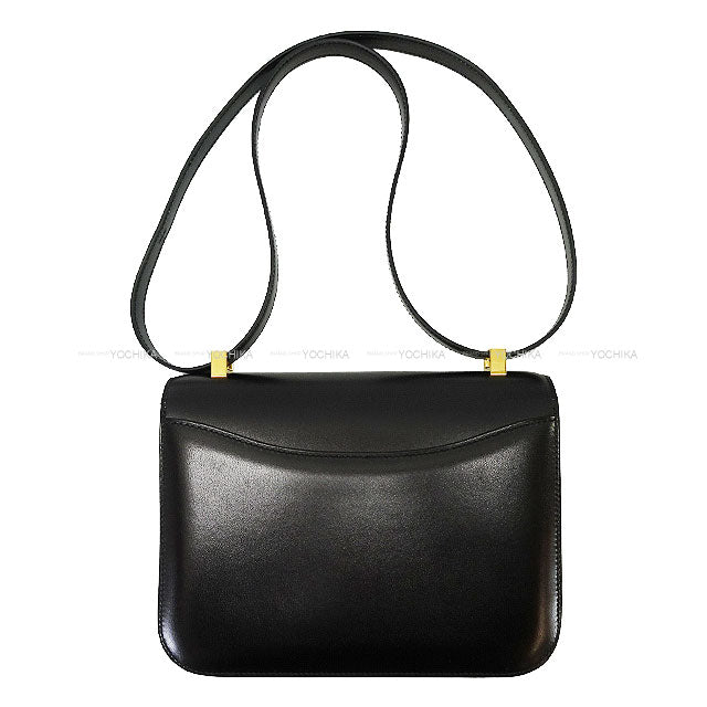 HERMES Shoulder bag Constance 1 24 MM Miroir Noir (Black) Box Calf Gold HW Stamp K[BRAND NEW][Authentic]