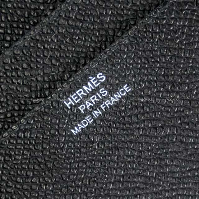 HERMES Bi-fold wallet New H Passant Compact Noir (Black) Veau Epsom Silver HW Stamp K H085779[BRAND NEW][Authentic]