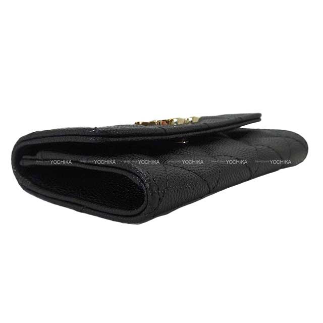 2023 Cruise CHANEL card holder Coin Case Matelasse COCO Flap Flag Inner Print Black/Beige/White/Red Graind Calf(Caviarskin) Champagne Gold HW AP3130[EXCELLENT][Authentic]