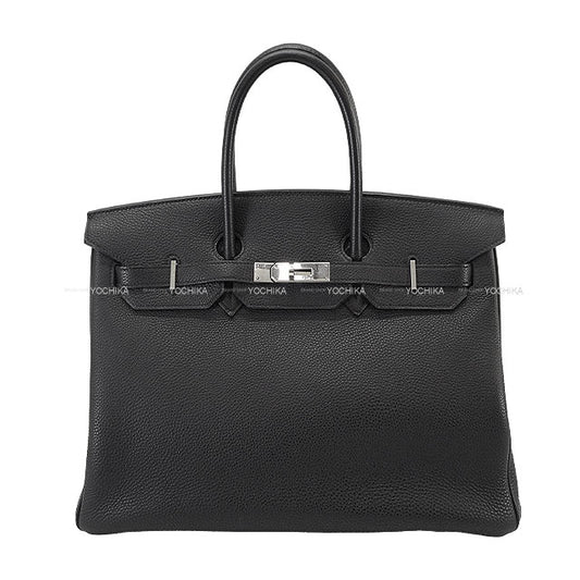 [Pre-loved] HERMES Handbag Birkin35 Noir (Black) Veau Togo Silver HW Stamp □I[USED A][Authentic]