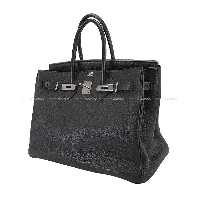 [Pre-loved] HERMES Handbag Birkin35 Noir (Black) Veau Togo Silver HW Stamp □I[USED A][Authentic]