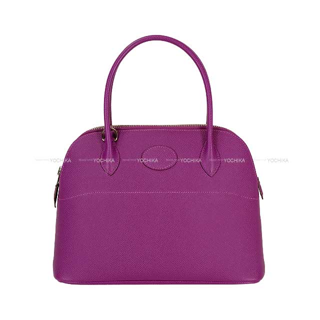 [Pre-loved] HERMES Shoulder bag Bolide27 Anemone Veau Epsom Silver HW Stamp □R[LIKE NEW][Authentic]