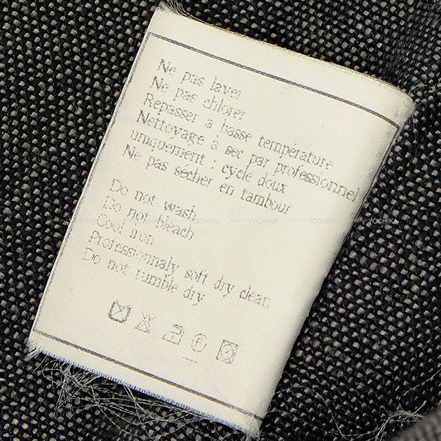 [Pre-loved] CHANEL One‐piece dress Sleeveless COCO Mark Button Pocket Camisole Grey Linen #36 P07000[USED SA][Authentic]