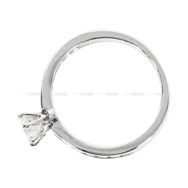 [Pre-loved] TIFFANY&Co. ring Half Eternity Brilliant Cut Pt950/1P Diamond0.34ct #49[LIKE NEW][Authentic]