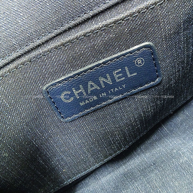 [Pre-loved] CHANEL Shoulder bag Mini Matelasse Medal Charm Single Chain Blue Navy Denim Silver HW A92263[USED SA][Authentic]