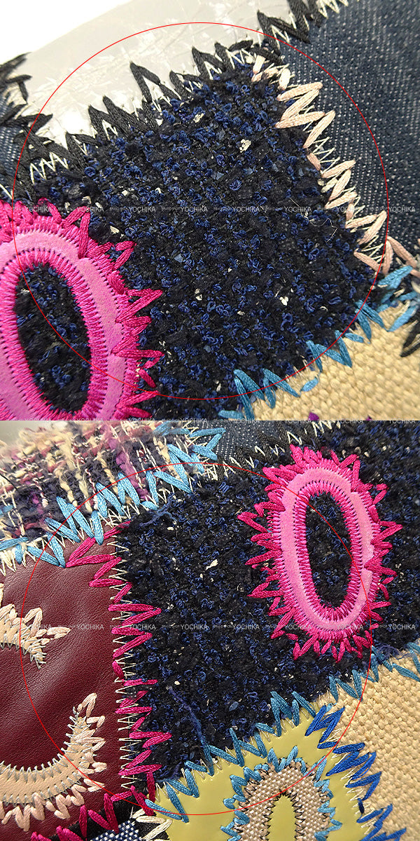 [Pre-loved] CHANEL Shoulder bag Matelasse 25 Denim Patchwork Chain Navy/Multicolor Denim/Tweed/Leather Silver HW A65468[USED A][Authentic]