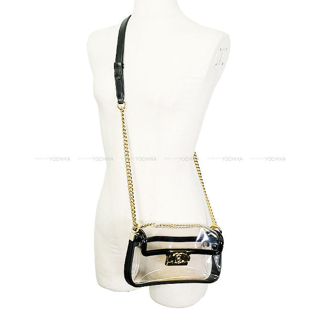 [Pre-loved] CHANEL Shoulder bag Boy Chanel Vinyl Chain COCO Mark Not Specified/Noir (Black) PVC/Patent Leather Gold HW A67557[USED SA][Authentic]