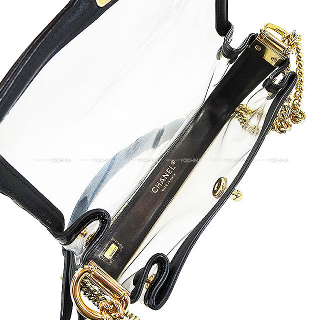 [Pre-loved] CHANEL Shoulder bag Boy Chanel Vinyl Chain COCO Mark Not Specified/Noir (Black) PVC/Patent Leather Gold HW A67557[USED SA][Authentic]