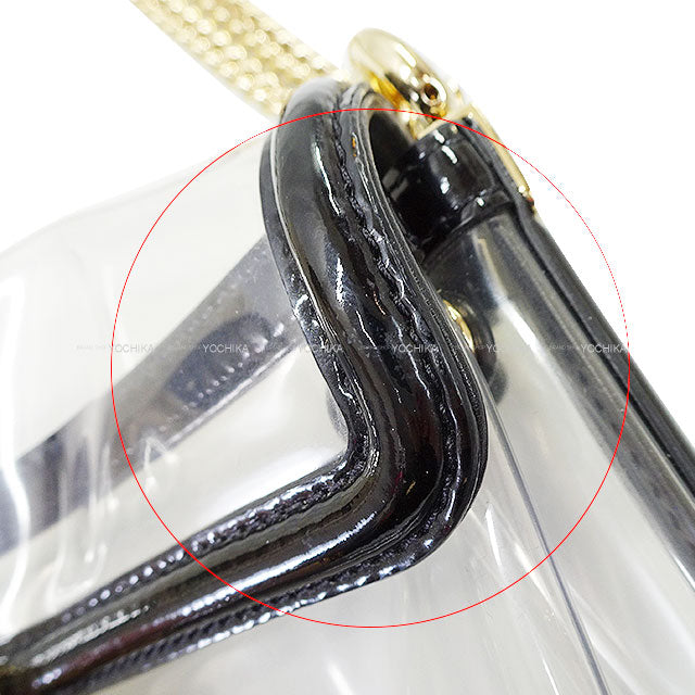 [Pre-loved] CHANEL Shoulder bag Boy Chanel Vinyl Chain COCO Mark Not Specified/Noir (Black) PVC/Patent Leather Gold HW A67557[USED SA][Authentic]